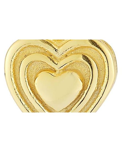 Glaze Jewelry Metallic Sterling Heart Huggie Hoop Earrings