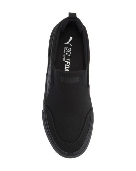 PUMA Black Court Classic Slip-On Sneaker for men
