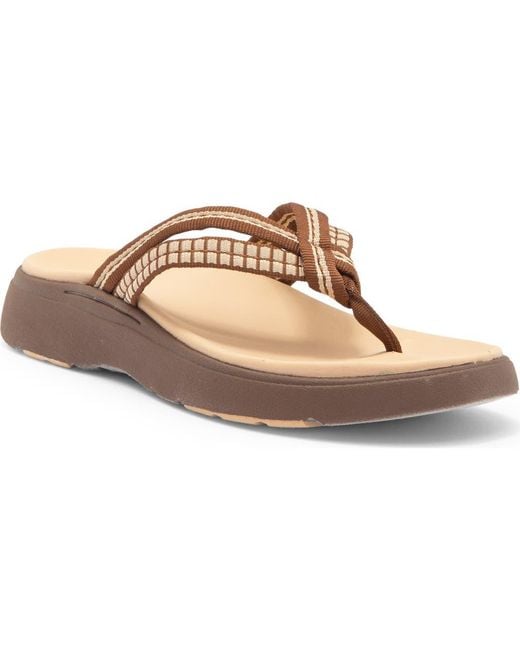 Mykos Brown Nami Platform Flip Flop