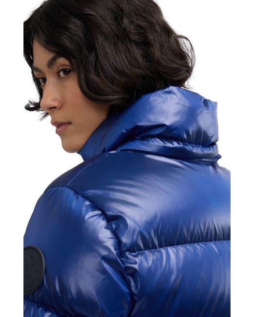 Scotch & Soda Blue Vivienne Boxy Water Repellent Quilted Down Jacket