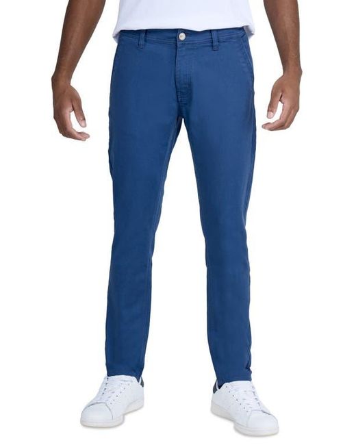 Xray Jeans Blue Stretch Cotton Polyester Commuter Chino Pants for men