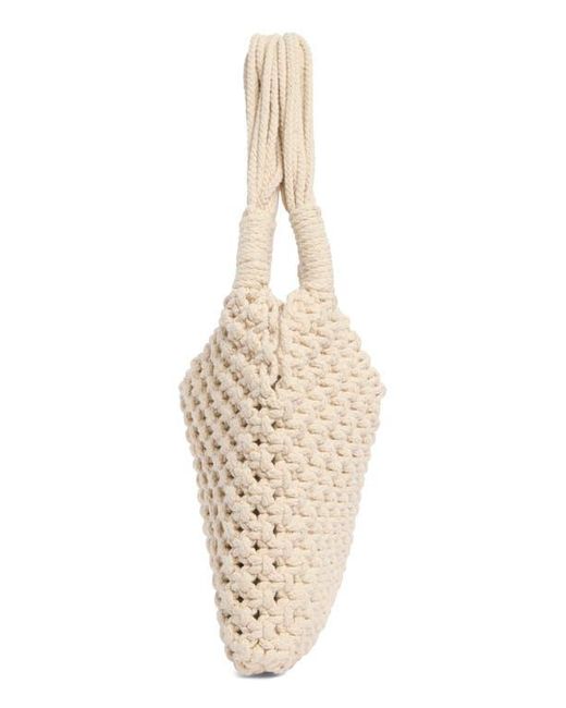 BCBGMAXAZRIA Natural Woven Shoulder Bag With Removable Pouch