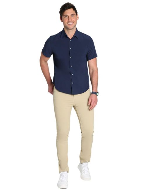 Jachs New York Blue Gravity Short Sleeve Button-up Shirt for men