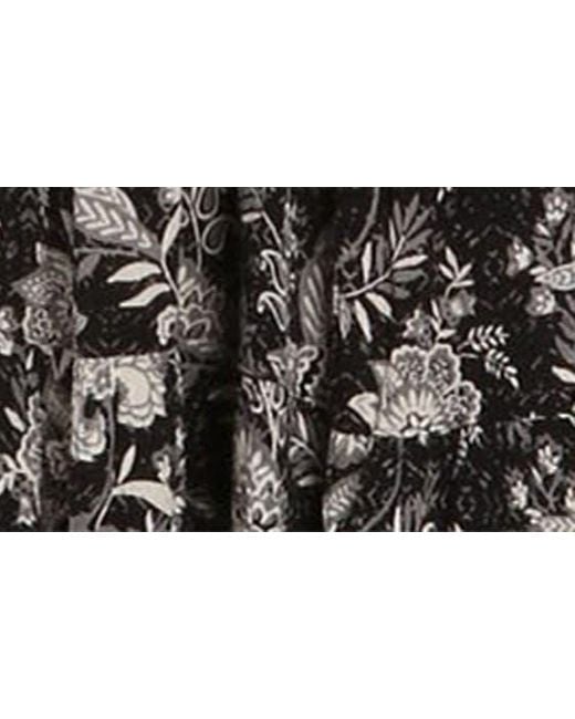 Angie Black Floral Print Wide Strap Maxi Dress