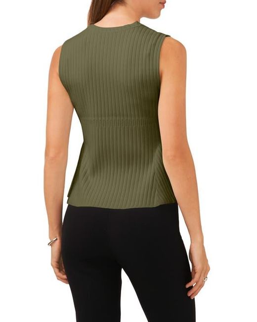 Halogen® Green Sleeveless Peplum Sweater