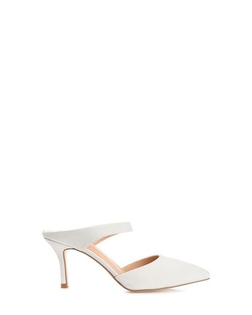 Journee Collection White Pointed-Toe Slip-On Pumps