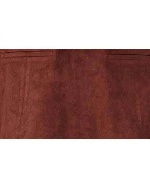 Astr Red Faux Suede A-Line Dress