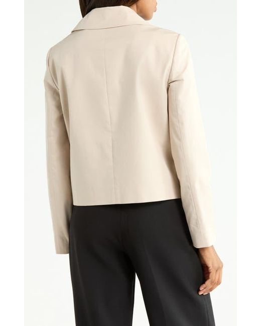 Theory Natural Double Breasted Spread Collar Jacket