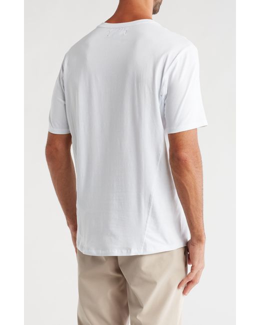 Kenneth Cole White Crewneck Stretch Cotton T-shirt for men