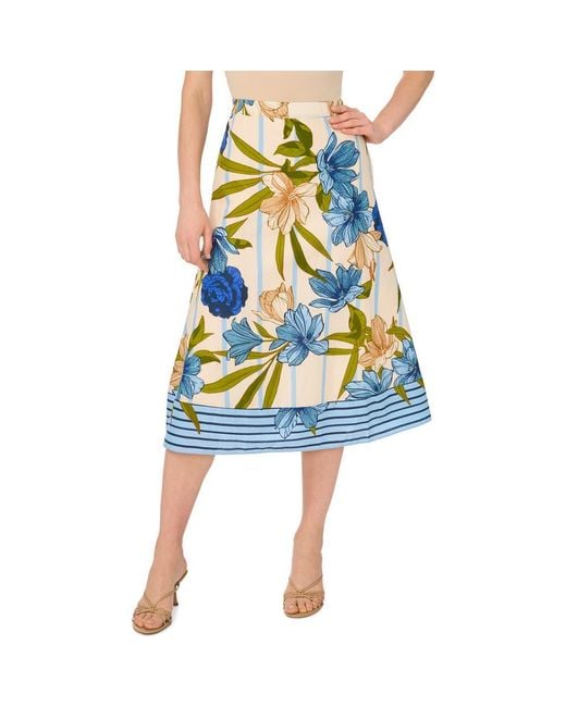 Halogen® Blue Border Full Maxi Skirt