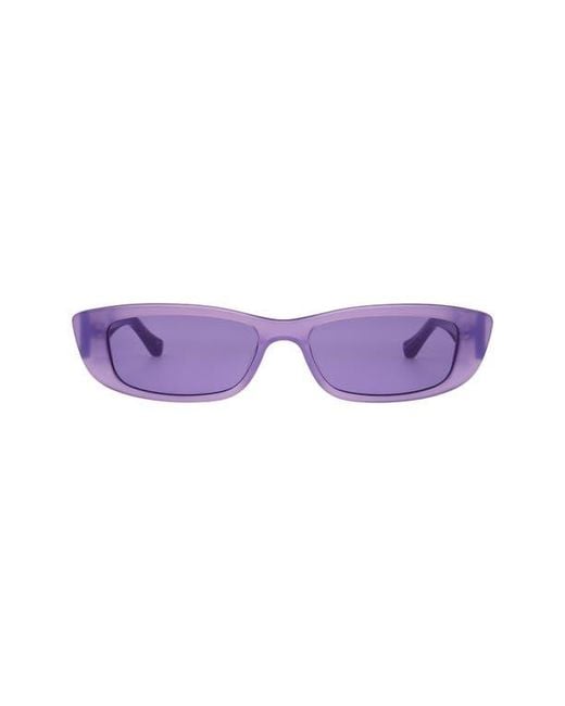 Florence By Mills Purple 53Mm Rectangular Sunglasses