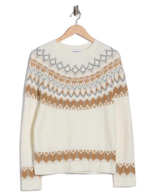 DKNY Multicolor Fair Isle Crewneck Sweater