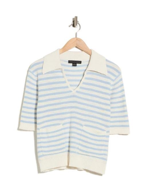 Sanctuary White Collared Cotton Sweater