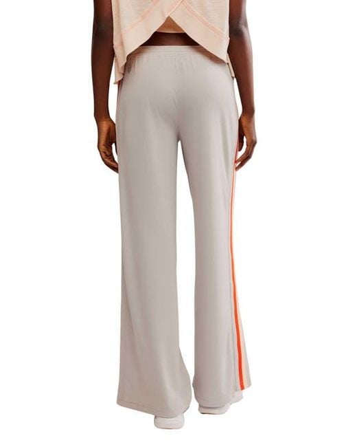 Free People Brown One On One Side Stripe Mesh Drawstring Pants