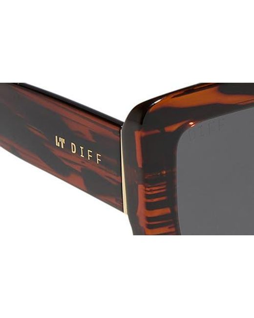 DIFF Brown Katie 52Mm Gradient Rectangle Sunglasses