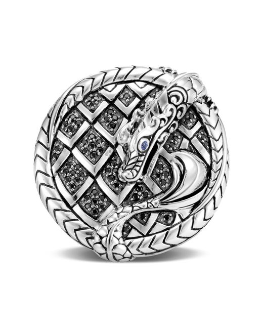 John Hardy Sterling Silver Legends Naga Black Spinel & Blue Sapphire