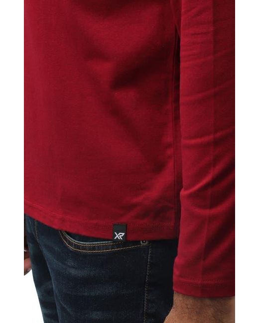 Xray Jeans Red Long Sleeve Henley for men