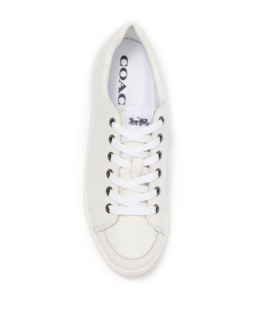 COACH Porter Leather Fashion Sneaker in White