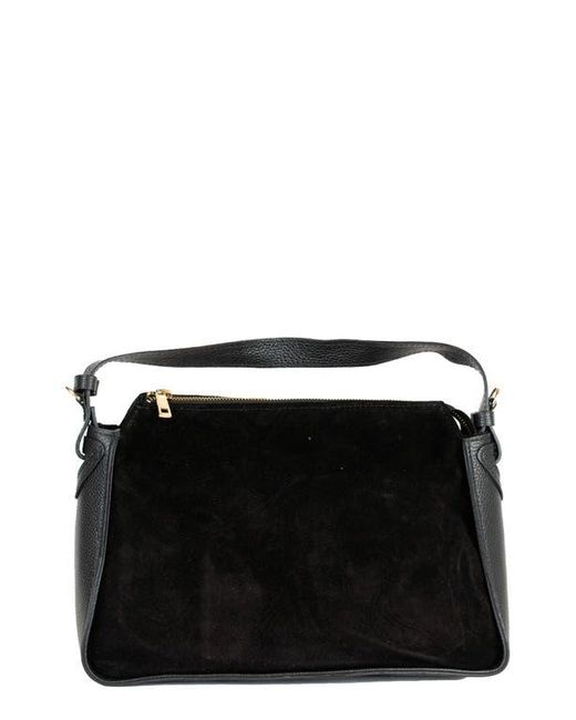 Persaman New York Black Talia Suede Shoulder Bag