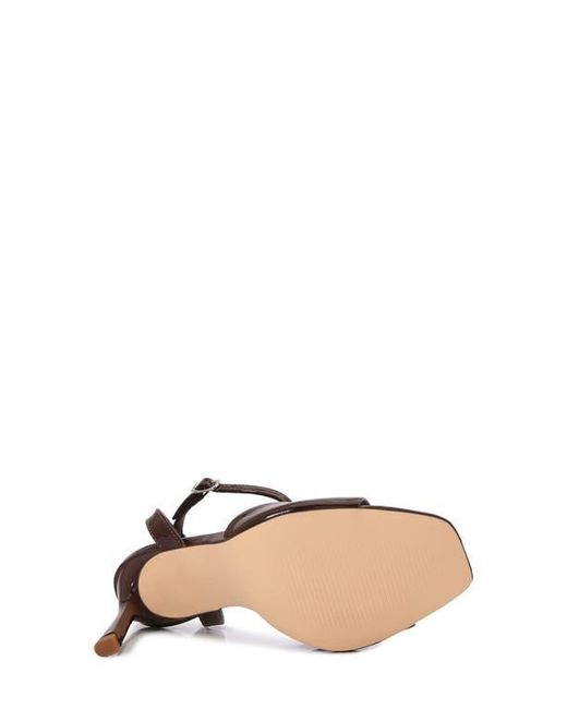 BERNESS White Ankle Strap Sandal
