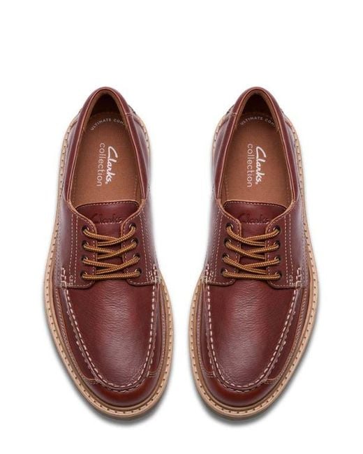 Clarks Brown Weltridge Moc Toe Derby for men