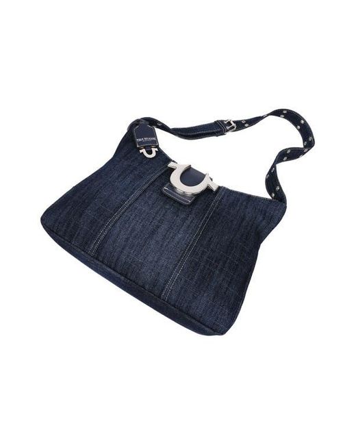 True Religion Blue Horseshoe Shoulder Bag