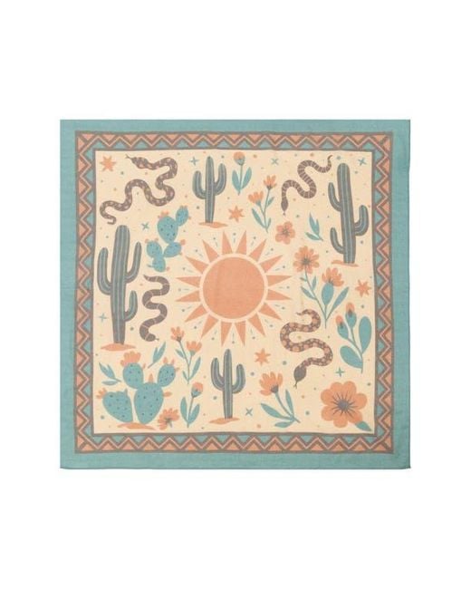 Saachi Metallic Sun Desert Square Scarf