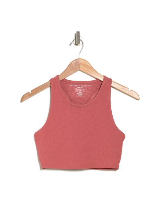 Threads For Thought Pink Kensi Ribbed Sports Bra