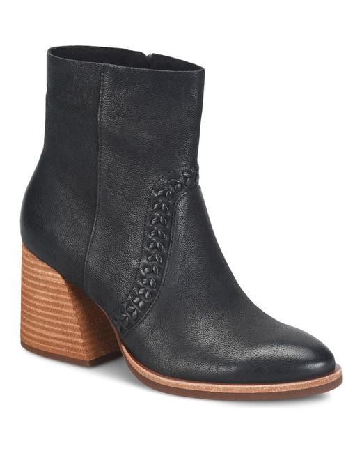 Kork-Ease Black Shilo Block Heel Bootie