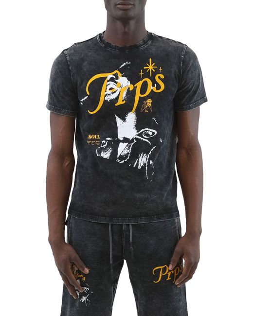 PRPS Black Rendition Graphic T-shirt for men