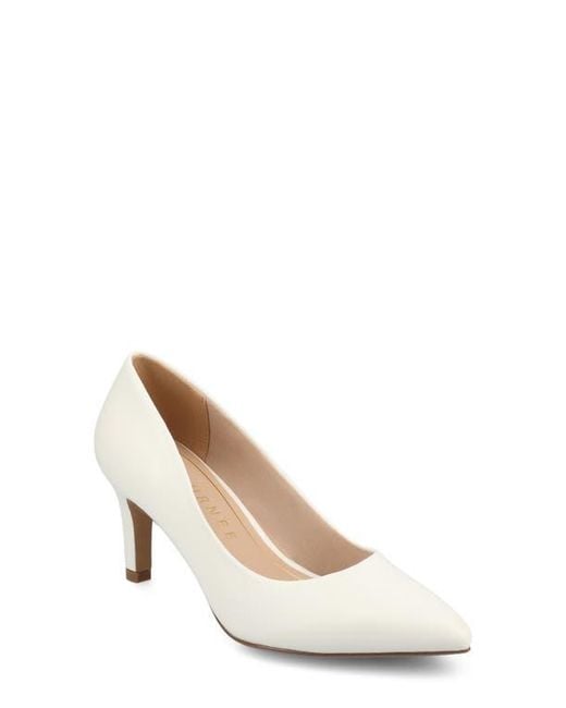 Journee Collection White Scylee Pump