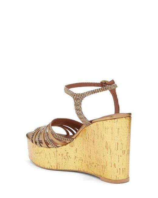 Kurt Geiger Metallic Pierra Platform Wedge Sandal