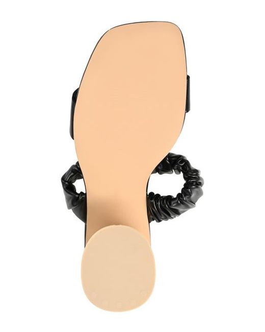 Journee Collection Black Open Square-Toe Block Heel