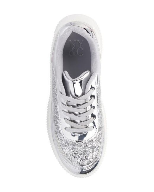 New York & Company White Tana Platform Sneaker