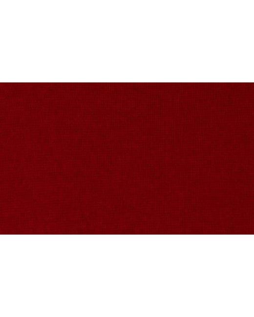 Sofiacashmere Red Ruffle Mock Neck Cashmere Sweater