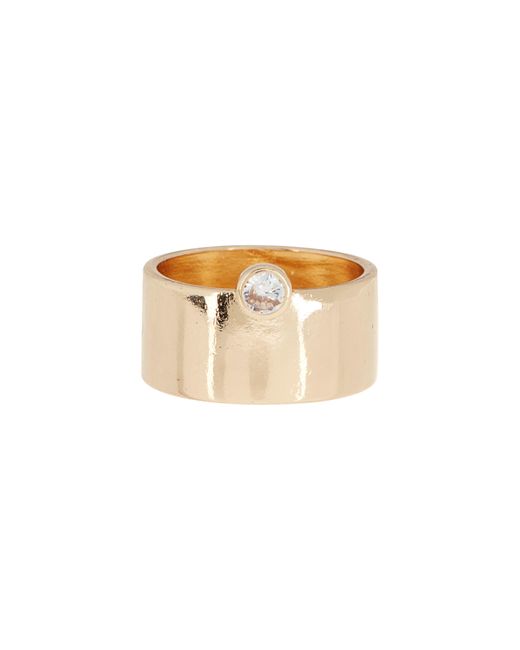 Nordstrom White Cubic Zirconia Accent Cigar Band Ring