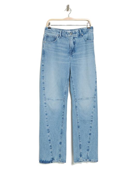 GOOD AMERICAN Blue Good '90s Straight Leg Drawstring Jeans