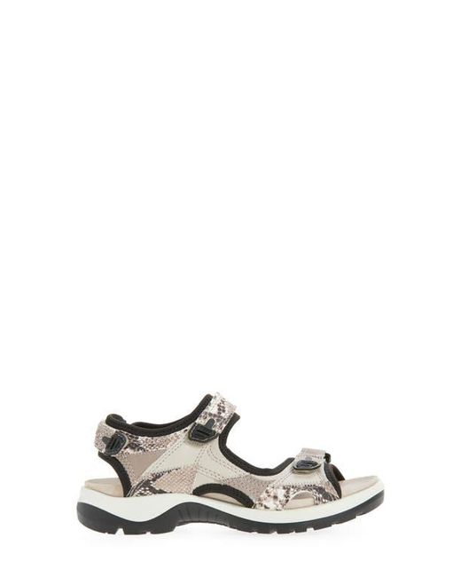 Ecco White Yucatan Patchwork Sandal