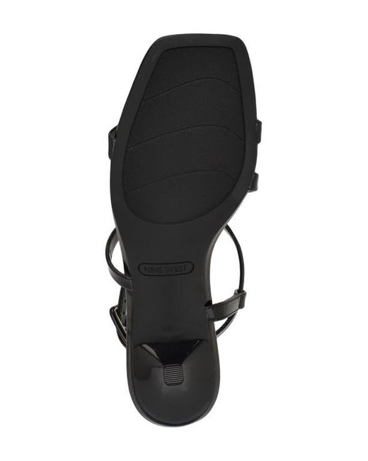 Nine West Black Hinell Kitten Heel Sandal