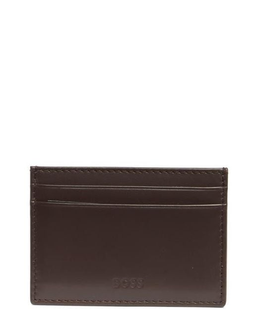 Boss Brown Randy Card Case for men