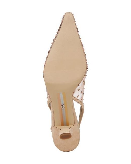 Sam Edelman Natural Bianka Slingback Mesh Pointed Toe Pump