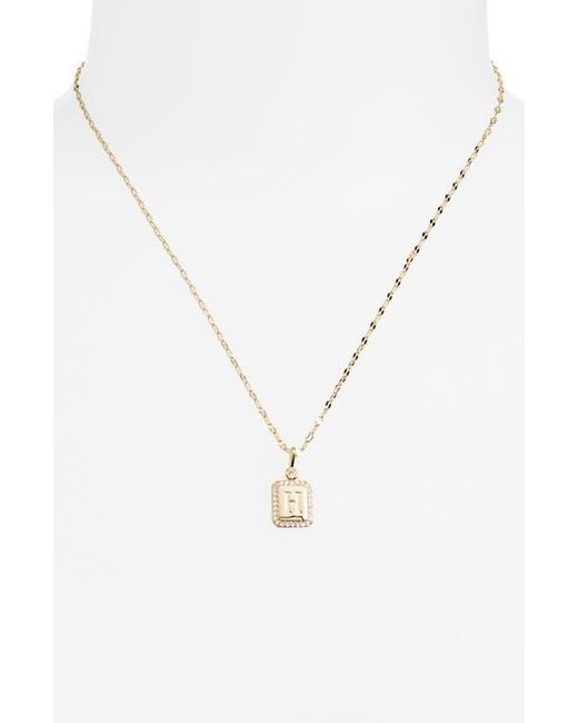 Leith Metallic Initial Pendant Necklace