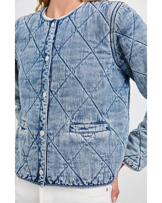 Rails Blue Ency Quilted Denim Jacket