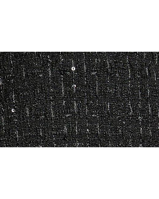 Nordstrom Black Collarless Bouclé Jacket