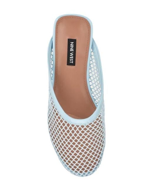 Nine West White Daniela Mesh Mule
