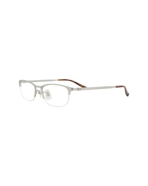 Dunhill Metallic 52Mm Half Rim Rectangular Optical Glasses for men