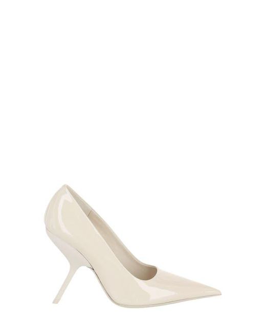 Ferragamo White Pointed Toe Pump
