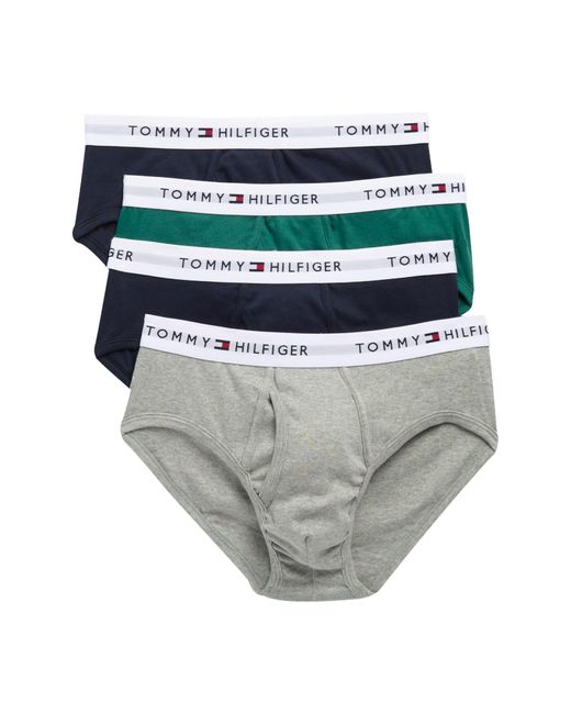 Tommy Hilfiger Assorted 4-pack Briefs In Hunter At Nordstrom Rack in Gray  for Men