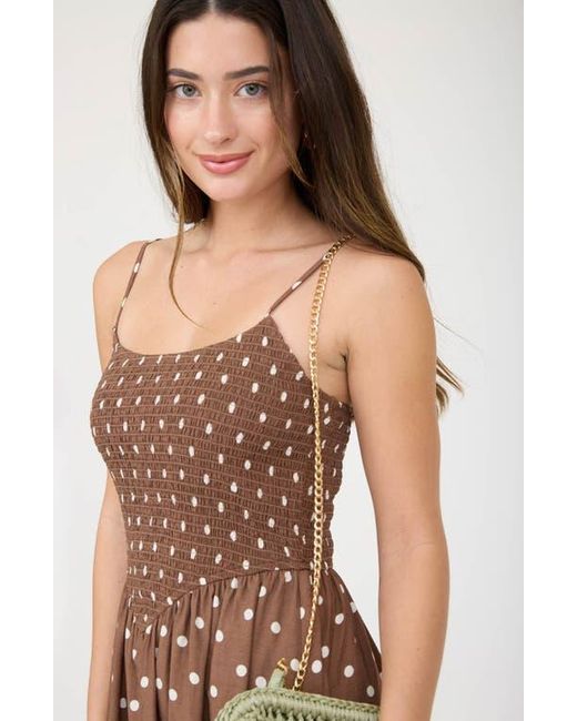 blu pepper polka dot dress S Women's Blu Pepper Blue and White Floral Stripe Clip Dot Sleeveless Maxi  Dress CR2881