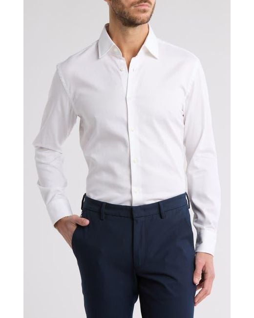 BOSS Max Kent Sharp Fit Cotton Dress Shirt in White for Men | Lyst BOSS Max Kent Sharp Fit Cotton Dress Shirt in White for Men | Lyst